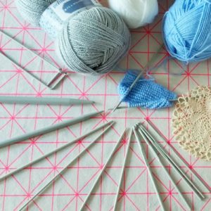 Les différentes tailles d'aiguilles à tricoter